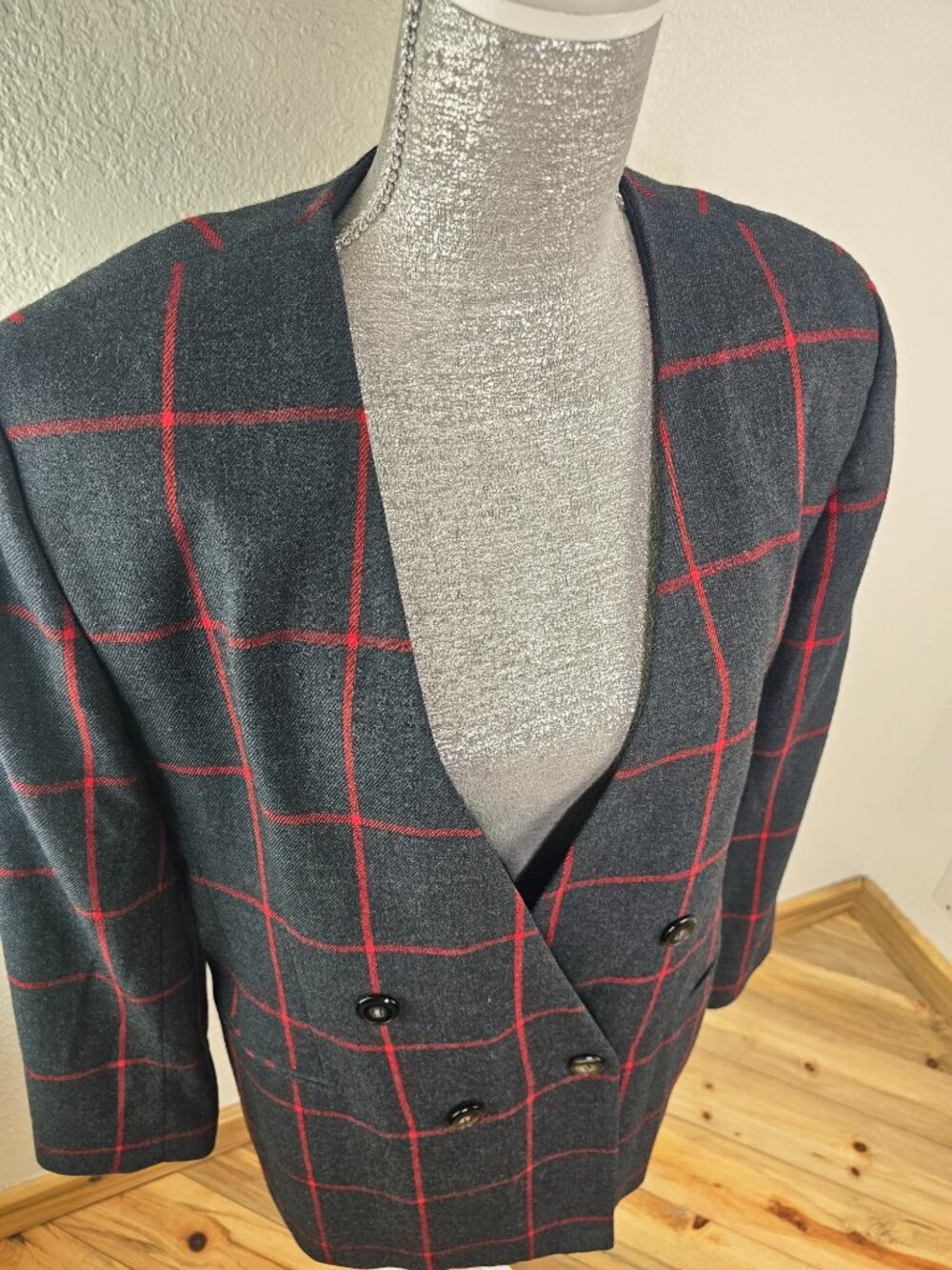 JH Collectibles Classic Double Breasted Wool Blazer Size 14